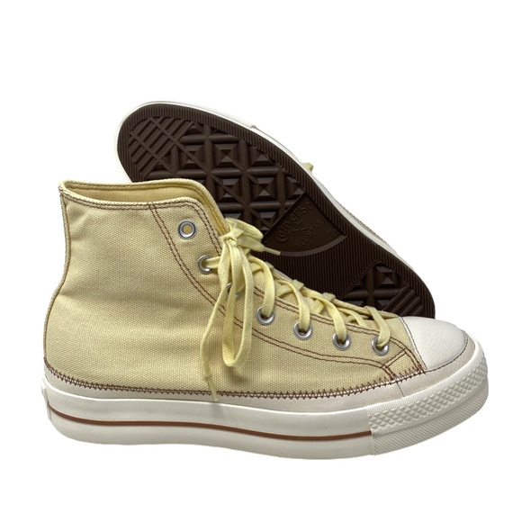 Converse Ctas Lift Hi Canvas Shoes Women Platform Sesame Skate Sneakers A04659C - Picture 8 of 10